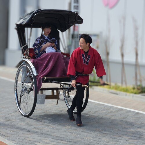 Traditional Japanese rickshaw experience