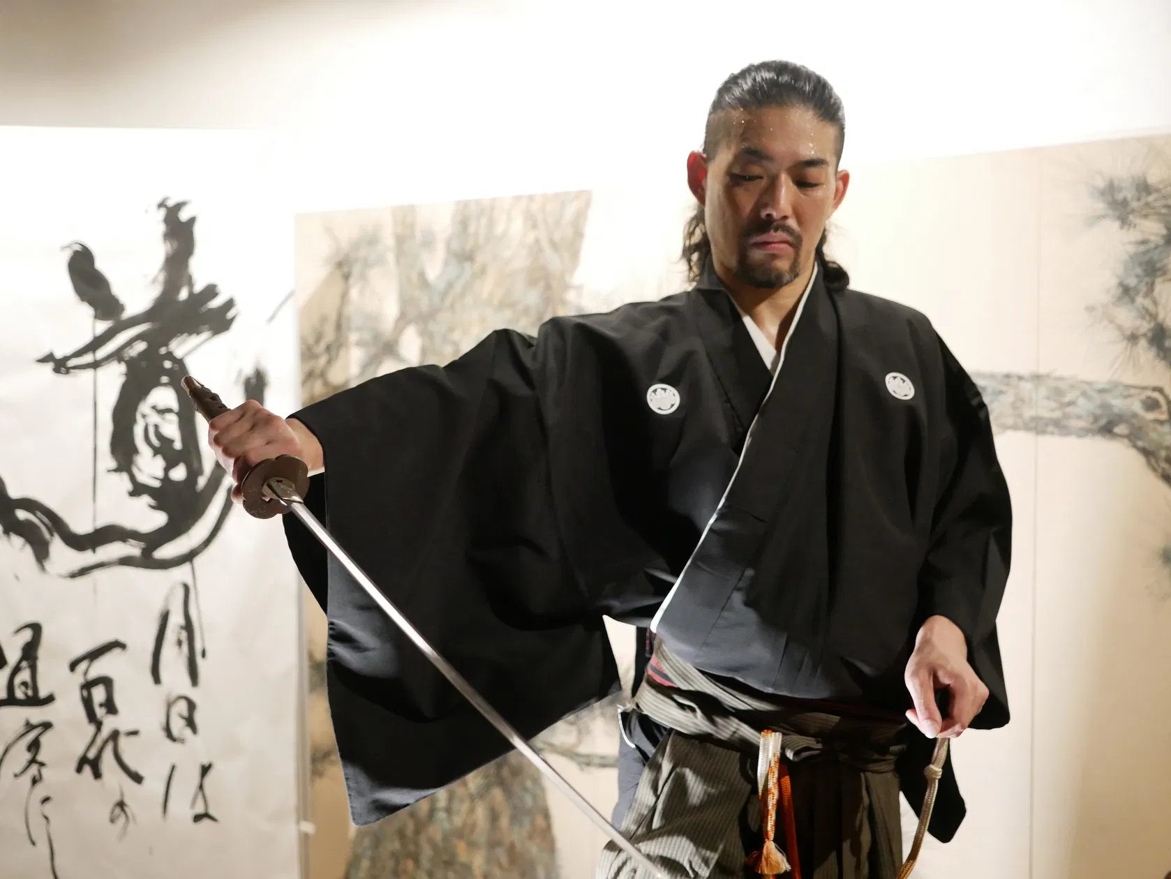 Professional Samurai master introducing the spirit of Bushido