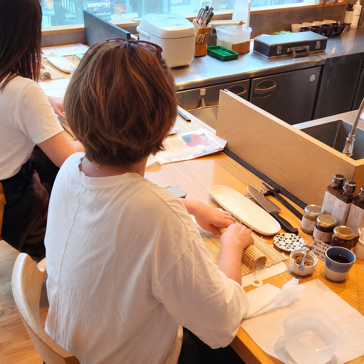 Hands-on sushi roll experience in Kichijoji
