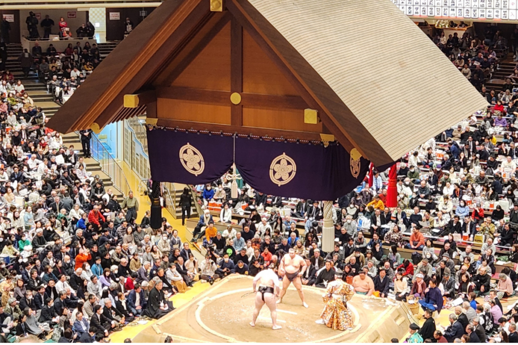 Grand Sumo tournament at Fukuoka Kokusai Center